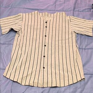 Striped Button-Up Shirt